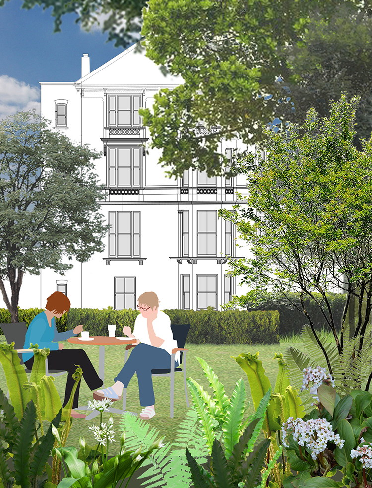 Sketch image of residential landscape design