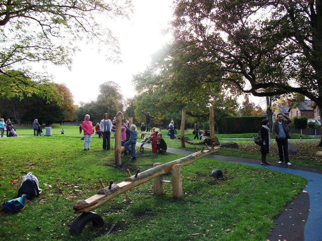 see saw and winding path